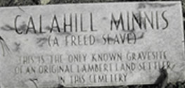 Detailed stone marker for Calahill Minnis